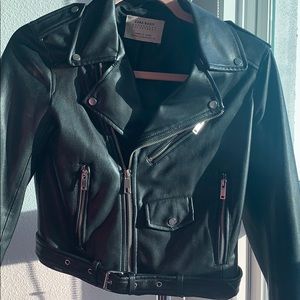 zara pleather jacket